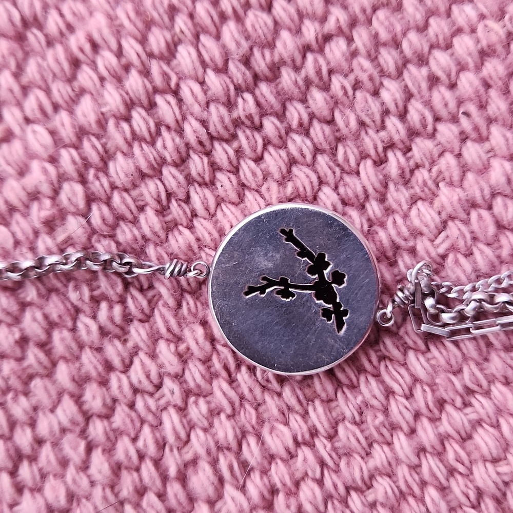 Smallthings Silver Bee Flower Double Pendant Neck… - image 2